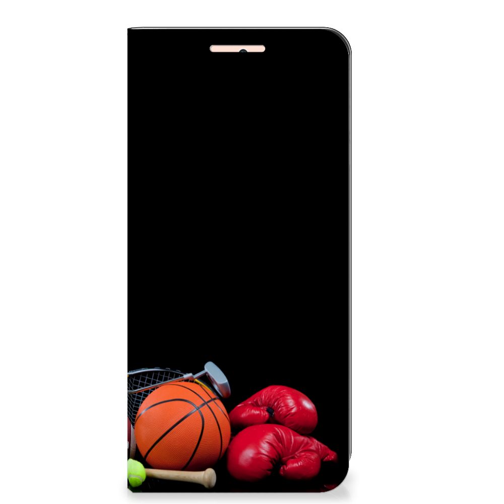 Xiaomi Redmi Note 10 4G | 10S | Poco M5s Hippe Standcase Sports with basketball, boxing gloves, and tennis gear.