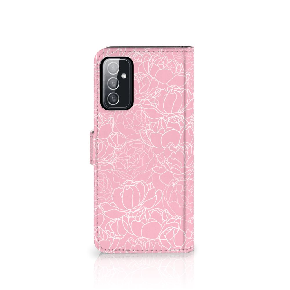 Samsung Galaxy M52 Hoesje White Flowers