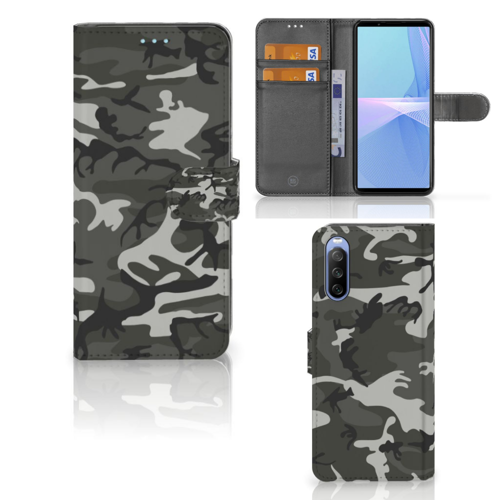Sony Xperia 10 III Telefoon Hoesje Army Light