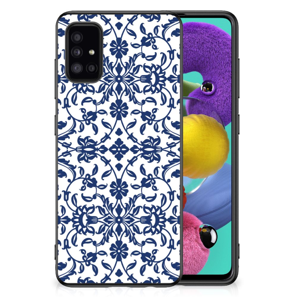 Samsung Galaxy A51 Skin Case Flower Blue