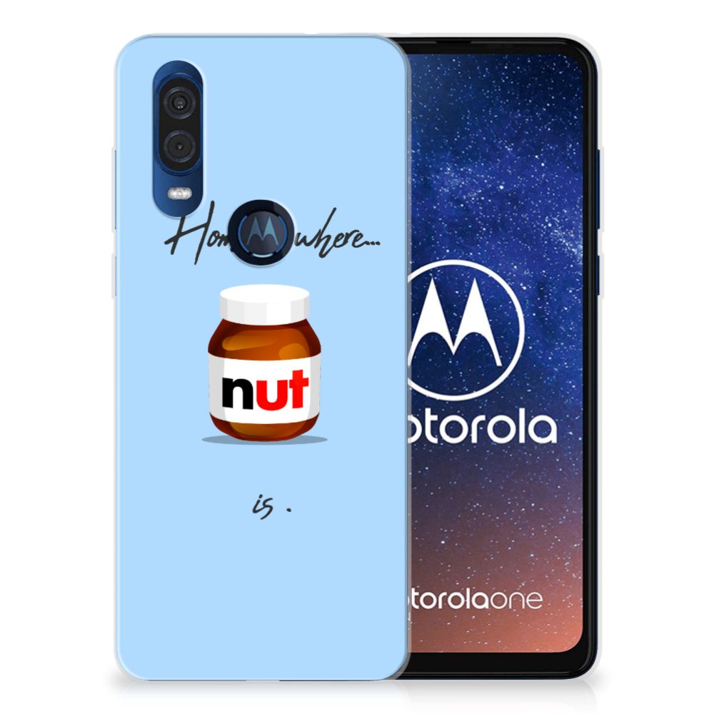 Motorola One Vision Siliconen Case Nut Home