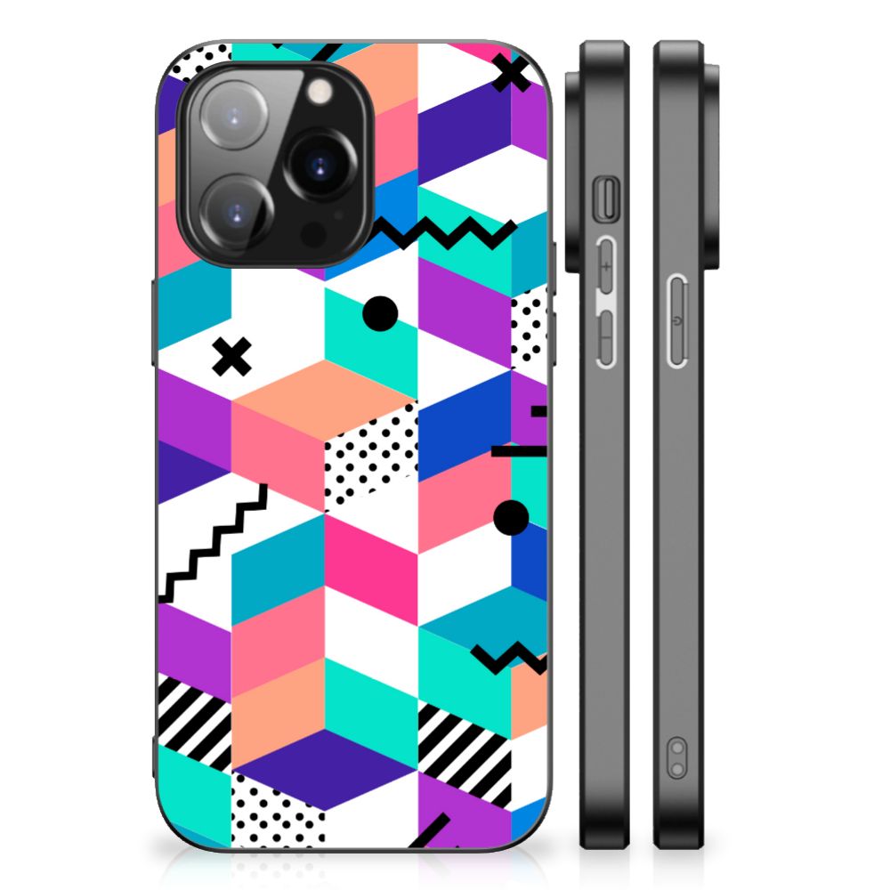 iPhone 14 Pro Max Backcover Blokken Kleurrijk