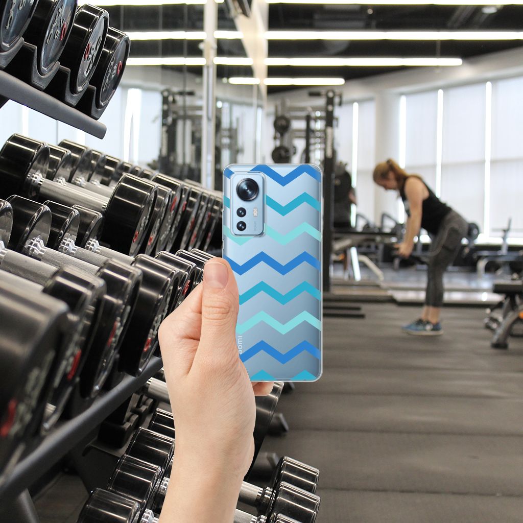 Xiaomi 12 | 12X TPU bumper Zigzag Blauw B2C Telecom