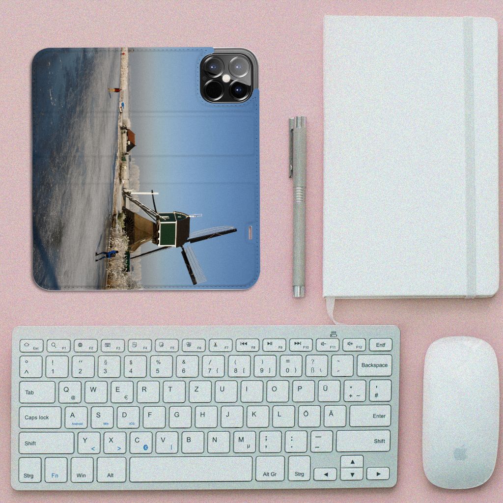 iPhone 12 Pro Max Book Cover Schaatsers - B2C Telecom