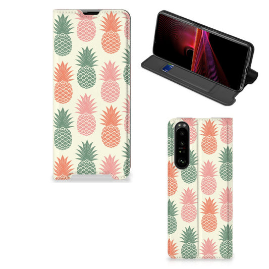 Sony Xperia 1 III Flip Style Cover Ananas