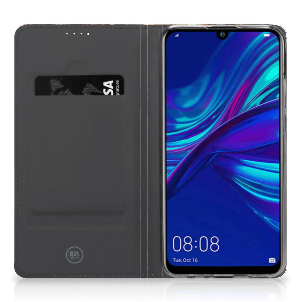 Smart Cover voor Huawei P Smart (2019) Dark Flowers