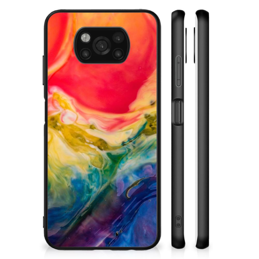Kleurrijke Telefoonhoesje Xiaomi Poco X3 | X3 Pro Watercolor Dark B2C Telecom