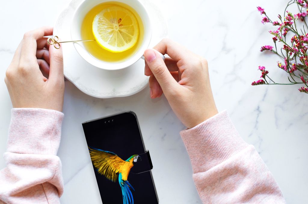 Samsung Galaxy S7 Edge Telefoonhoesje met Pasjes Papegaai