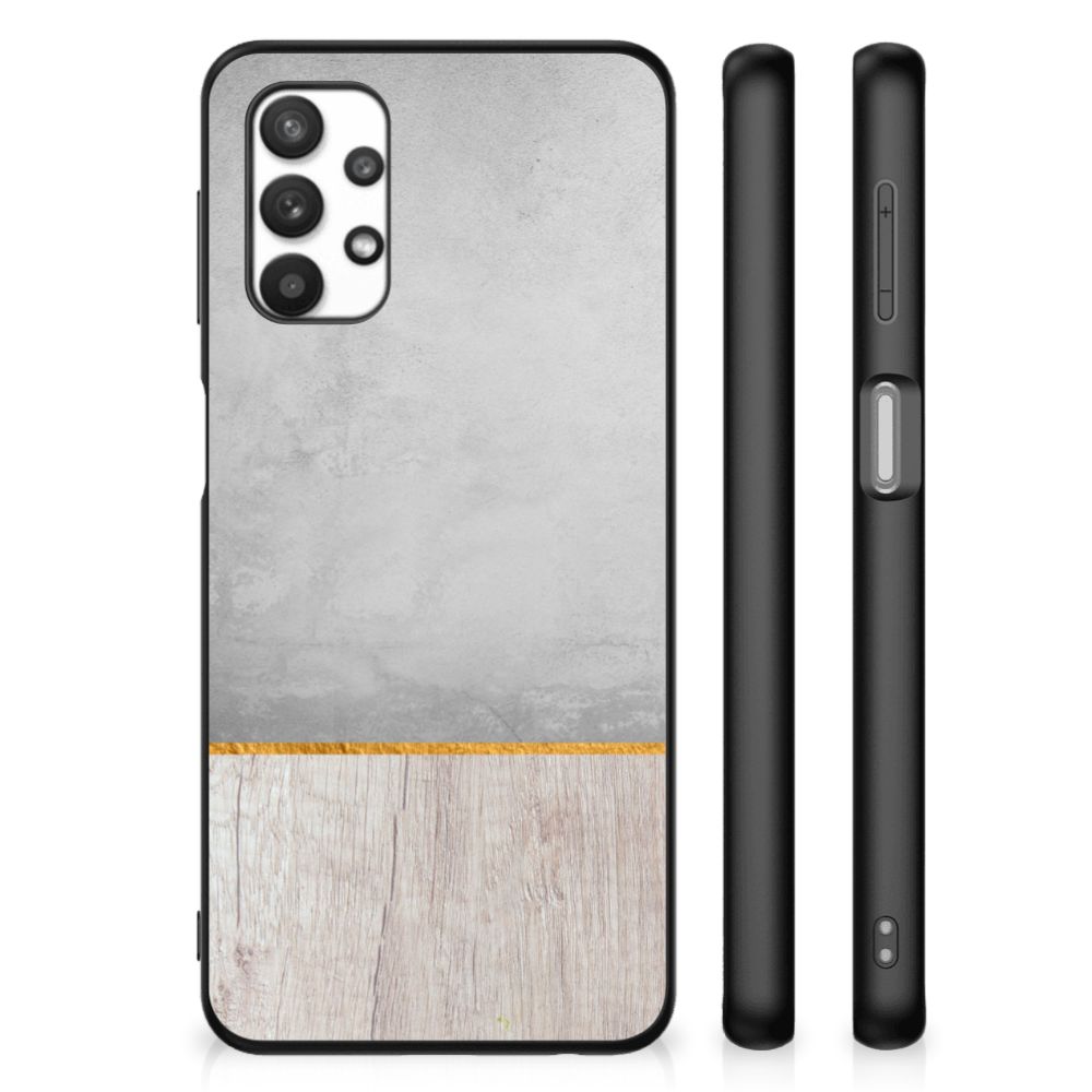 Samsung Galaxy A32 5G Houten Print Telefoonhoesje Wood Concrete B2C Telecom
