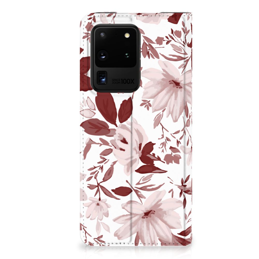 Bookcase Samsung Galaxy S20 Ultra Watercolor Flowers - B2C Telecom
