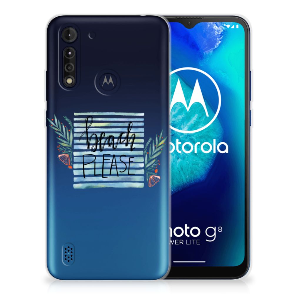 Motorola Moto G8 Power Lite Telefoonhoesje met Naam Boho Beach B2C Telecom