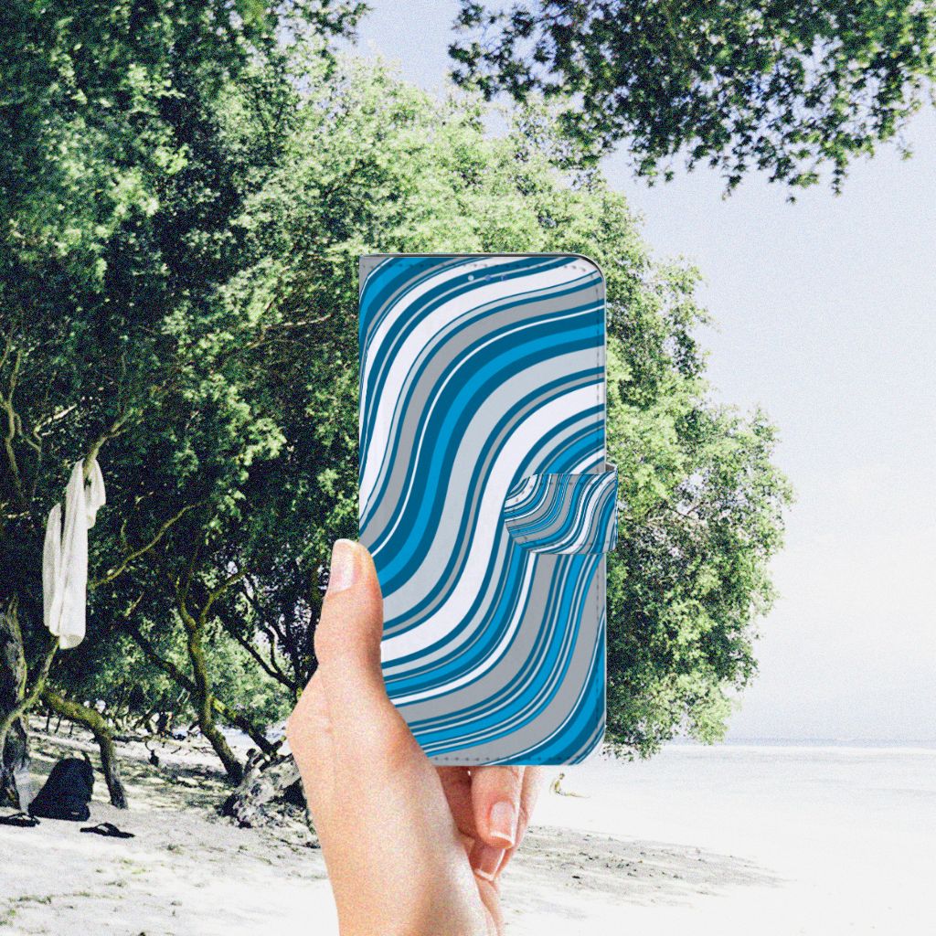 OPPO Find X3 Neo 5G Telefoon Hoesje Waves Blue