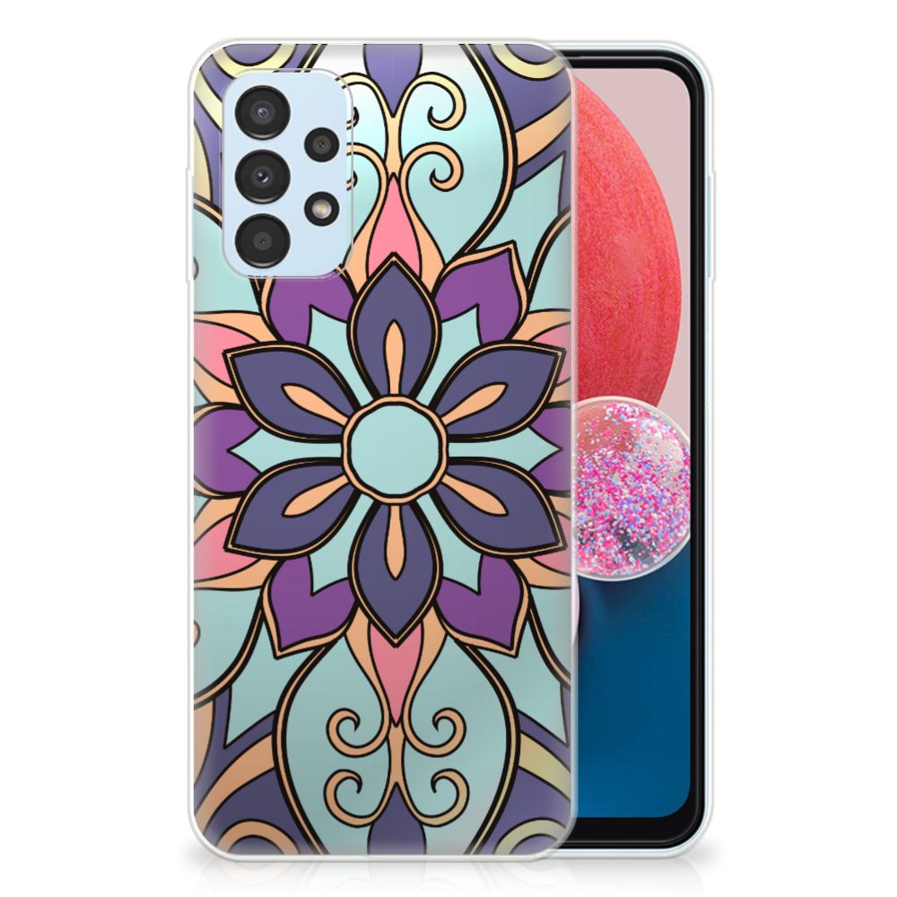 Samsung Galaxy A13 4G TPU Case Purple Flower B2C Telecom