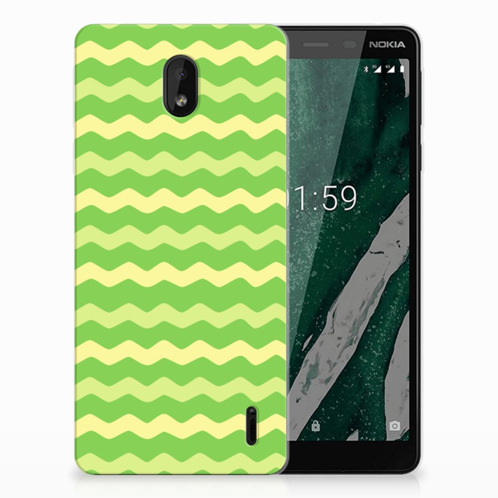 Nokia 1 Plus TPU bumper Waves Green