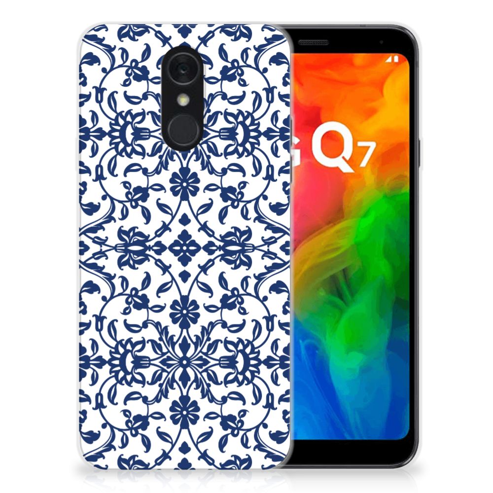 LG Q7 TPU Case Flower Blue