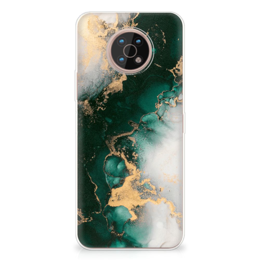 TPU Siliconen Hoesje voor Nokia G50 Marmer Groen