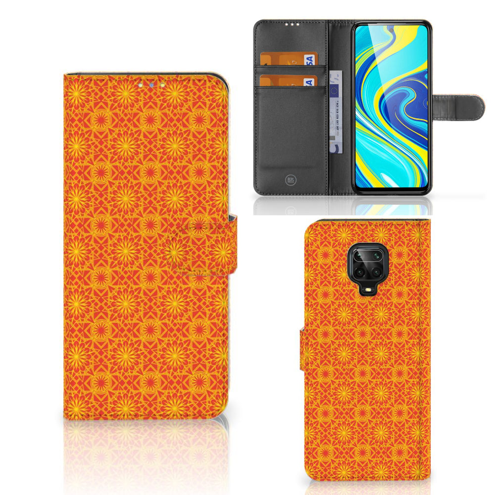 Xiaomi Redmi Note 9 Pro | Note 9S Telefoon Hoesje Batik Oranje