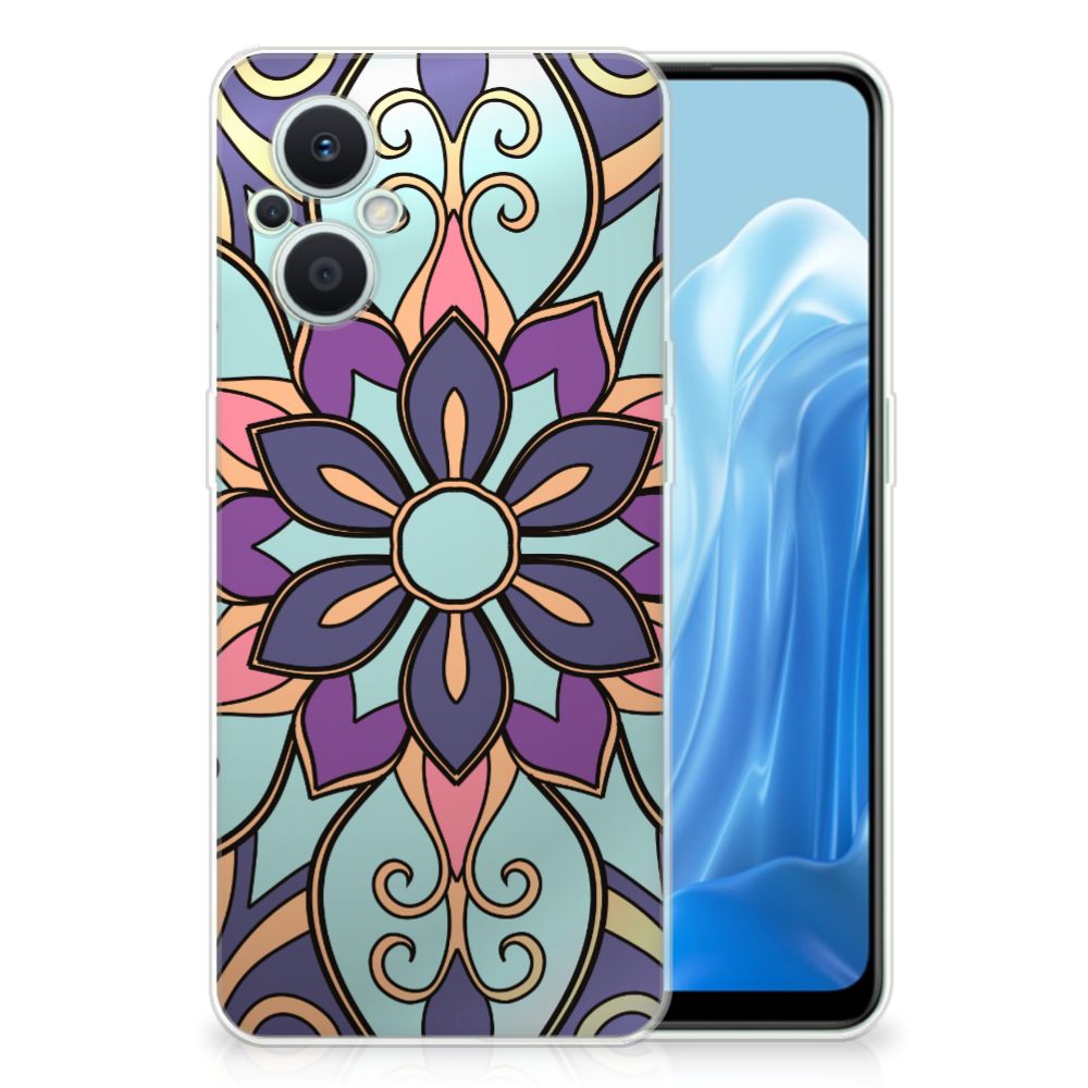 OPPO Reno8 Lite TPU Case Purple Flower B2C Telecom