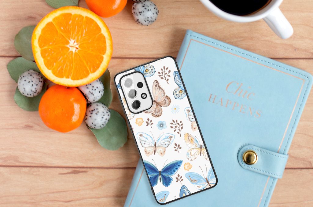 Dierenprint Telefoonhoesje voor Samsung Galaxy A73 Vlinder B2C Telecom