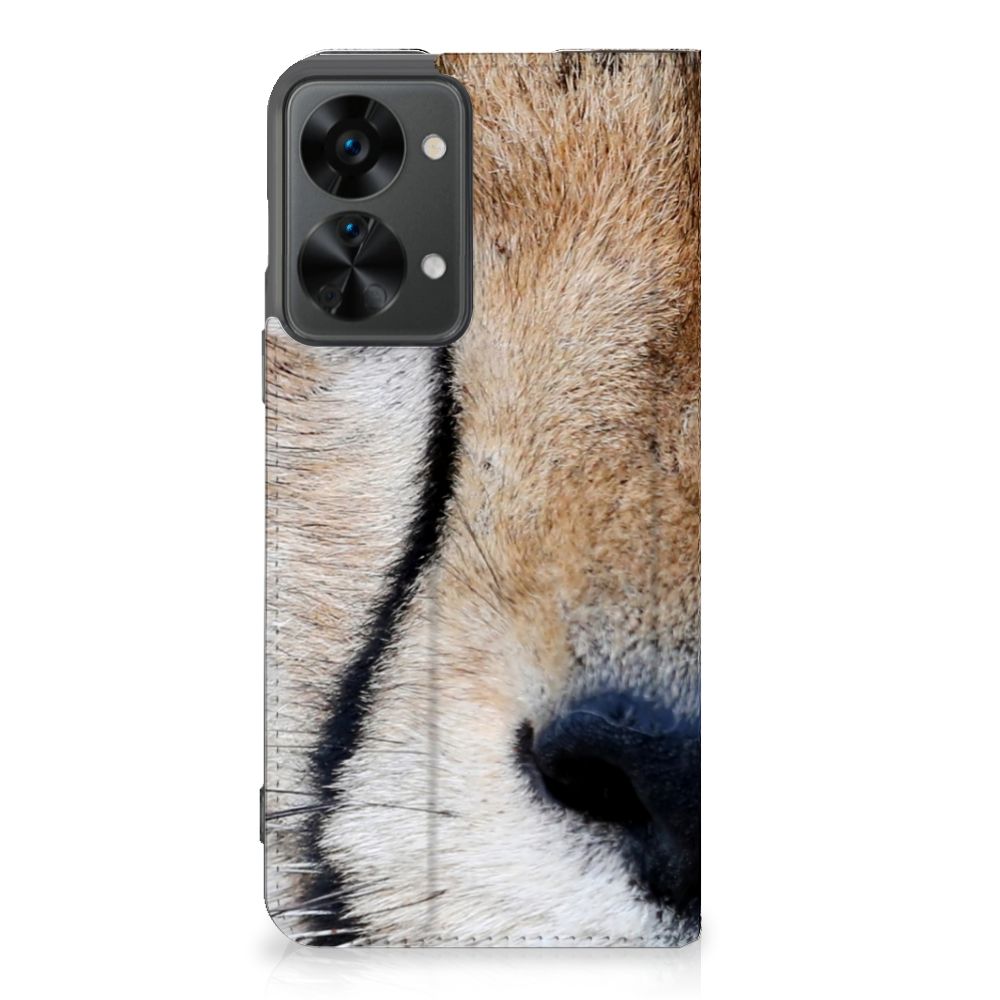 OnePlus Nord 2T Hoesje maken Cheetah close-up design met jachtluipaardprint