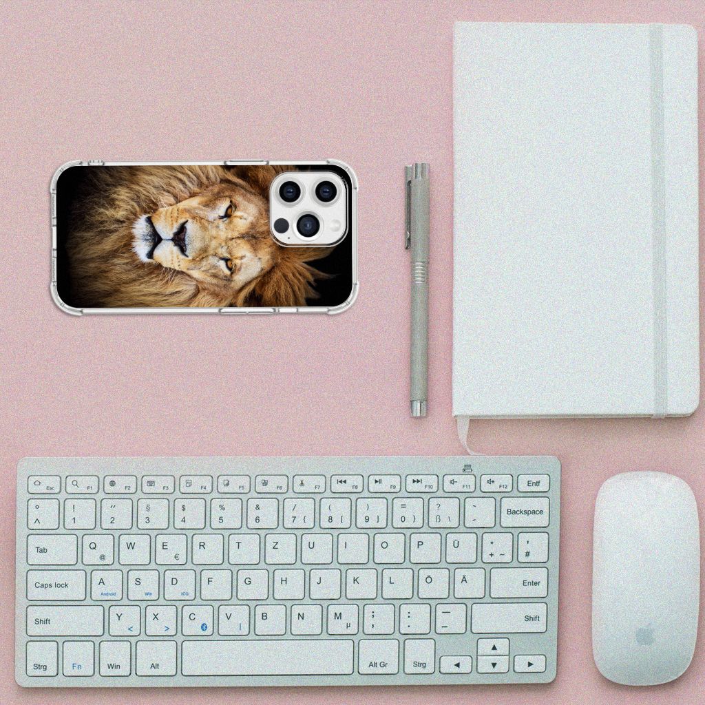 iPhone 13 Pro Max Case Anti-shock Leeuw - B2C Telecom