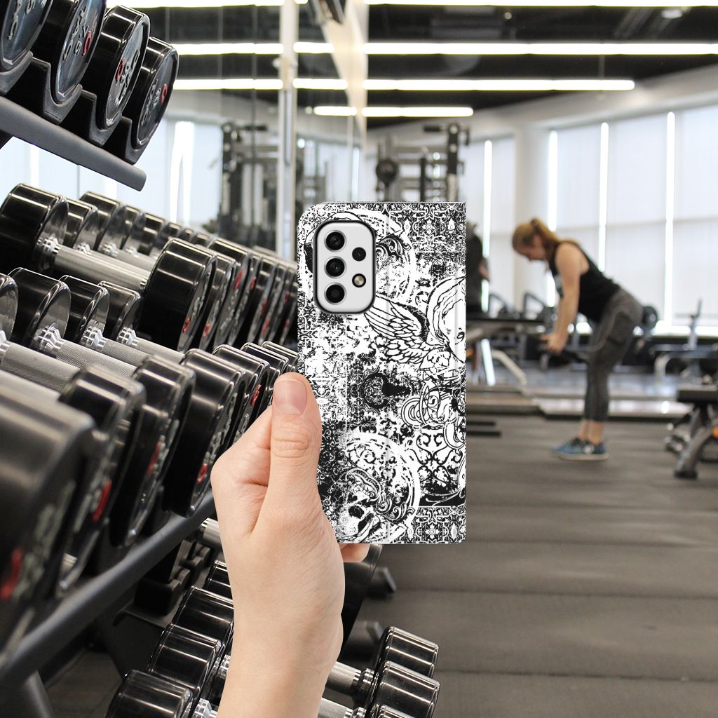 Mobiel BookCase Samsung Galaxy A23 Skulls Angel - B2C Telecom