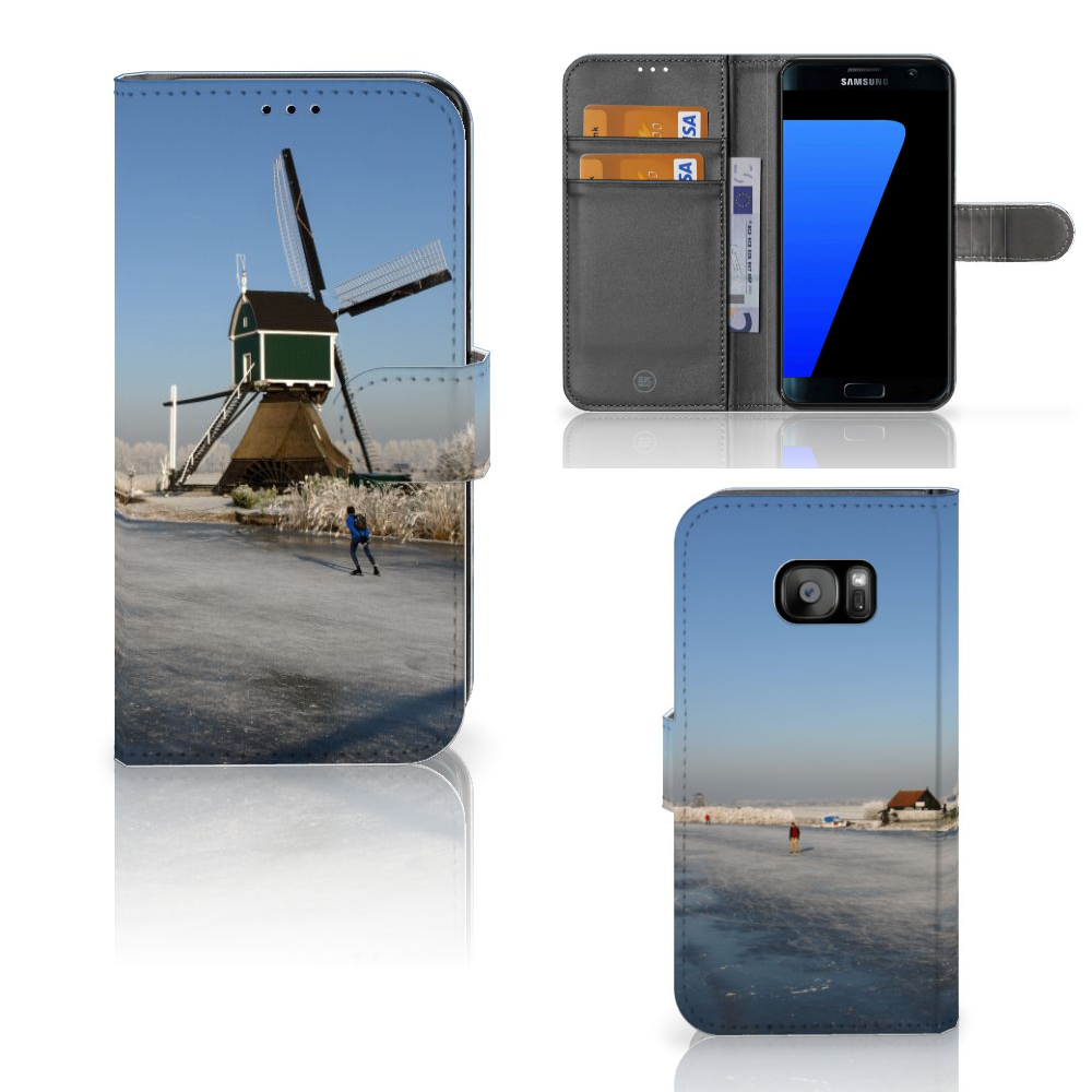 Samsung Galaxy S7 Edge Flip Cover Schaatsers
