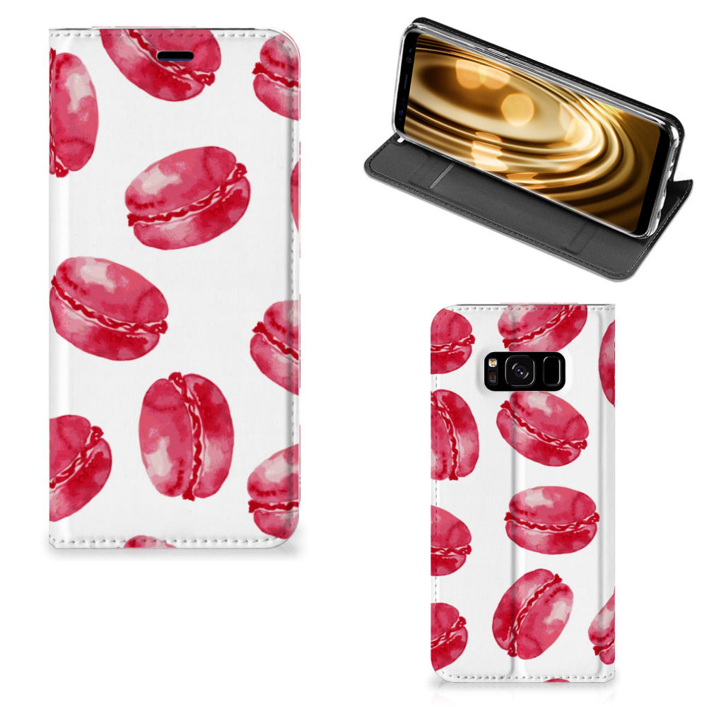 Samsung Galaxy S8 Flip Style Cover Pink Macarons