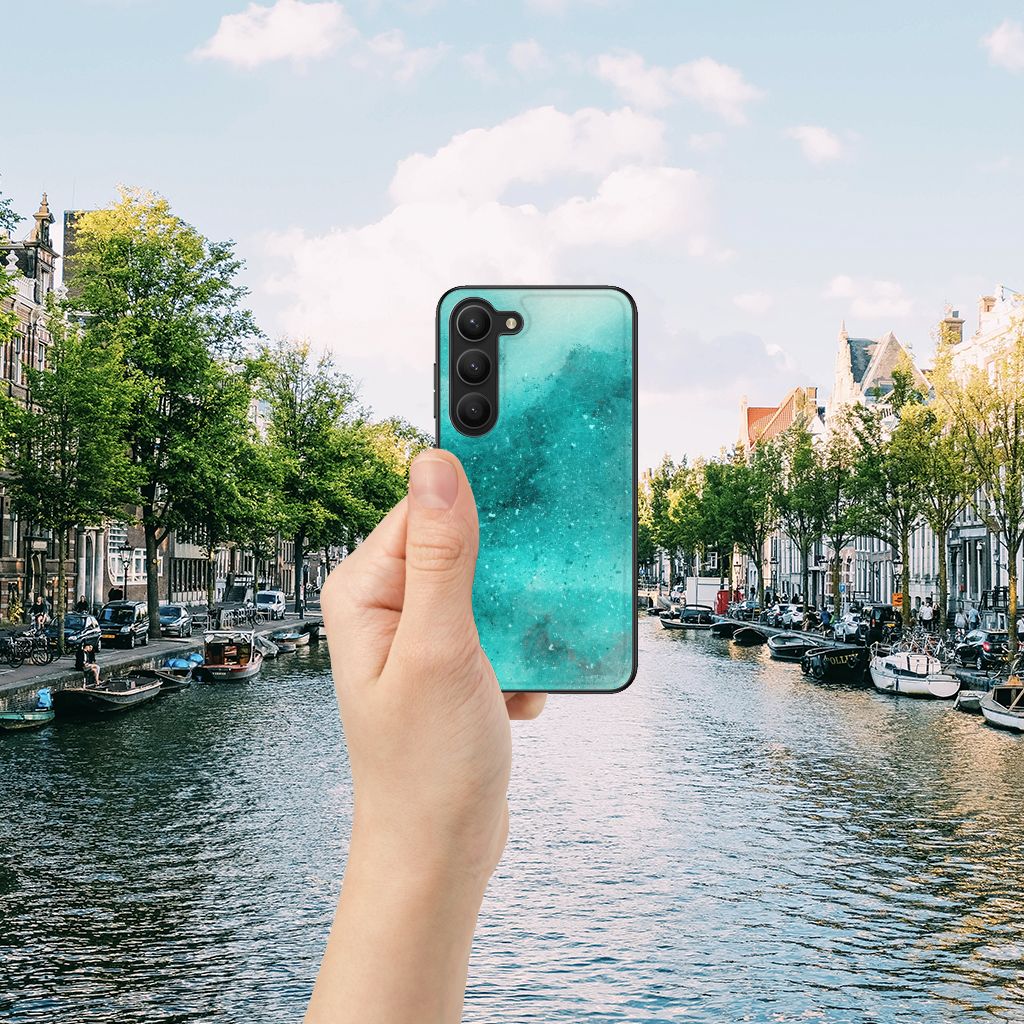 Kleurrijke Telefoonhoesje Samsung Galaxy S23 Painting Blue B2C Telecom
