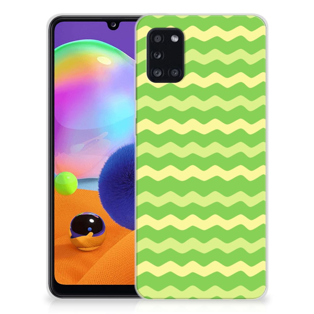 Samsung Galaxy A31 TPU bumper Waves Green