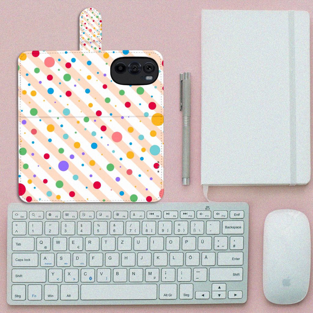 Motorola Edge 30 Pro Telefoon Hoesje Dots