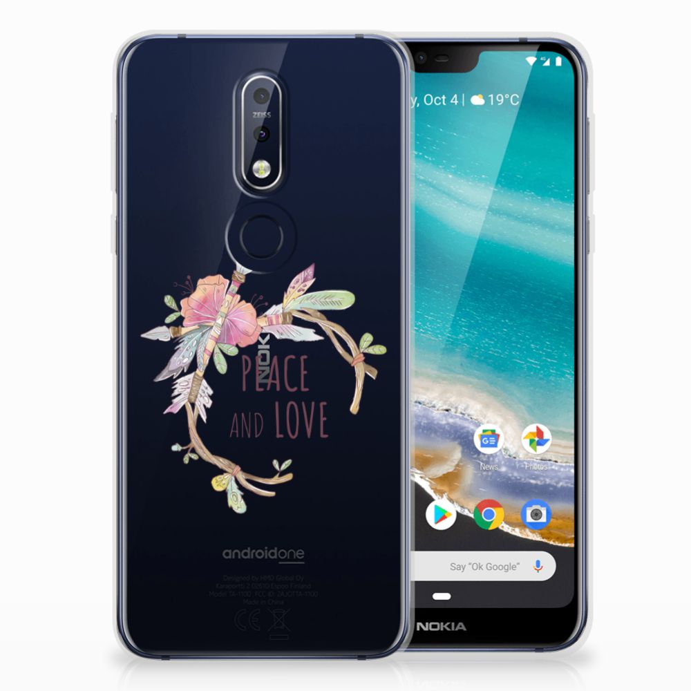 Nokia 7.1 Telefoonhoesje met Naam Boho Text