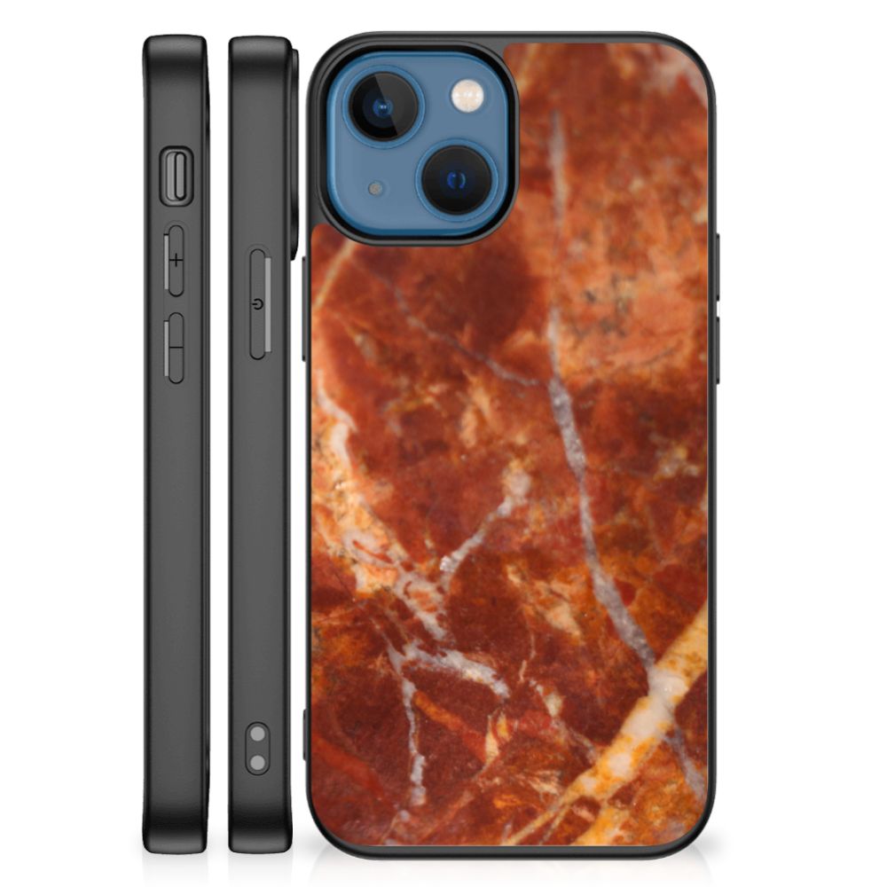 Apple iPhone 13 mini Marmeren Print Telefoonhoesje Marmer Bruin B2C Telecom