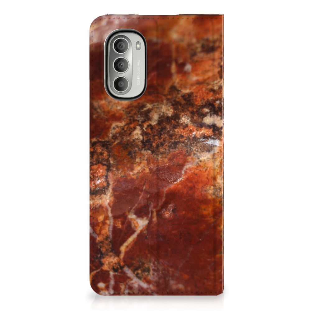 Motorola Moto G51 5G Standcase Marmer Bruin - B2C Telecom