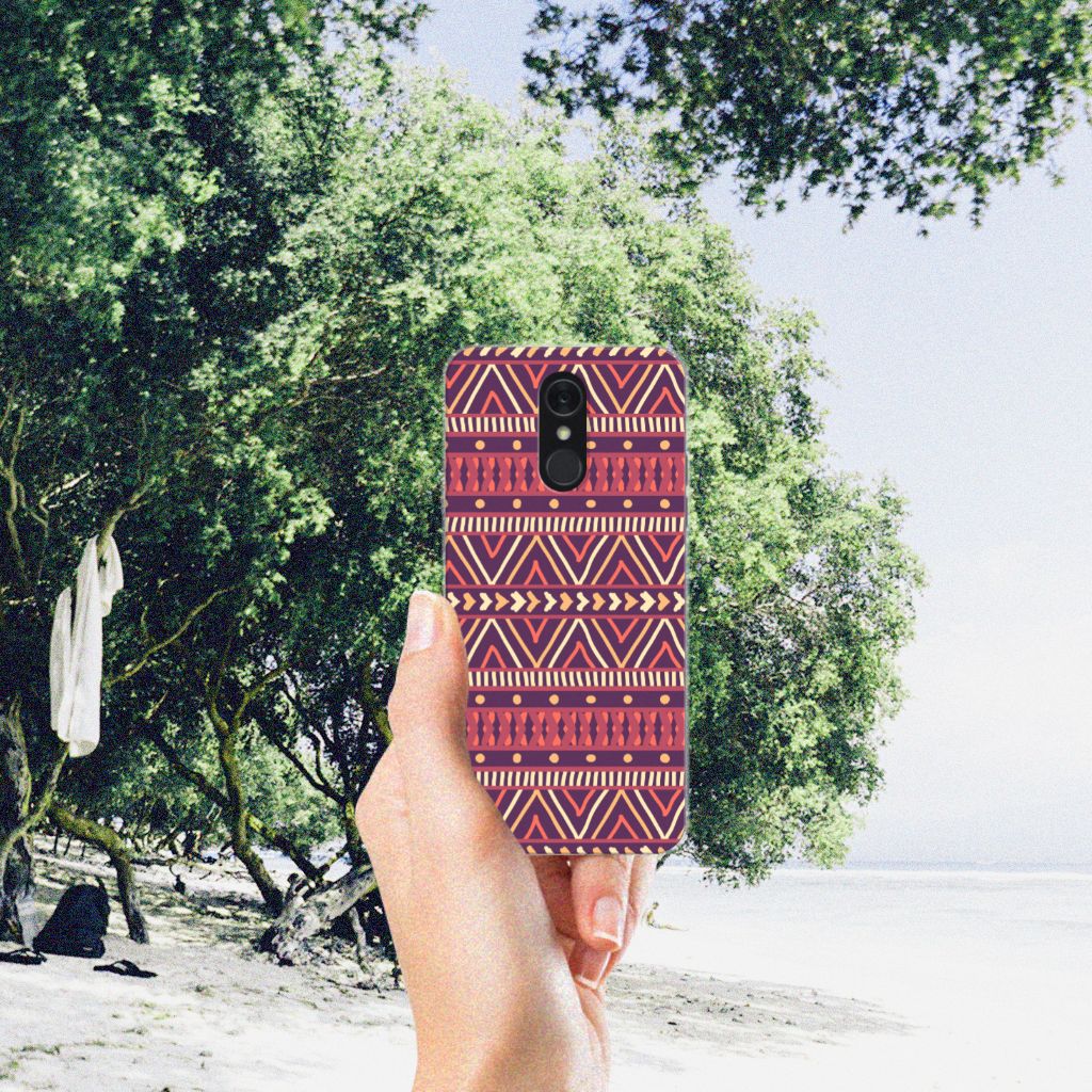 LG Q7 TPU bumper Aztec Paars