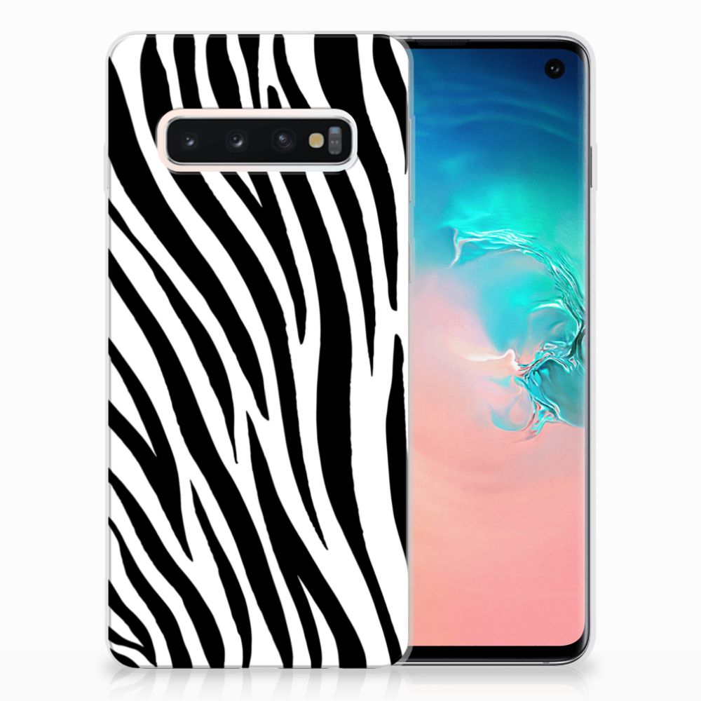 Samsung Galaxy S10 TPU Hoesje Zebra