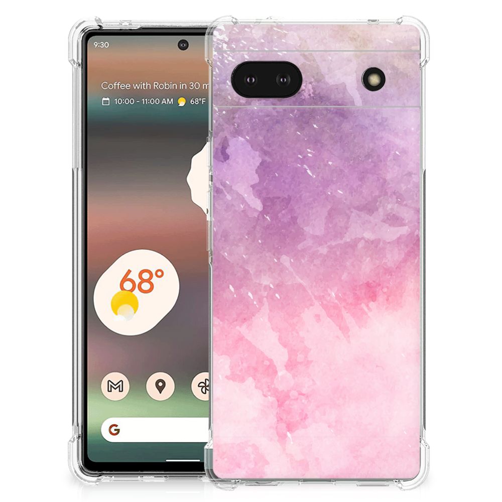 Back Cover Google Pixel 6A Pink Purple Paint