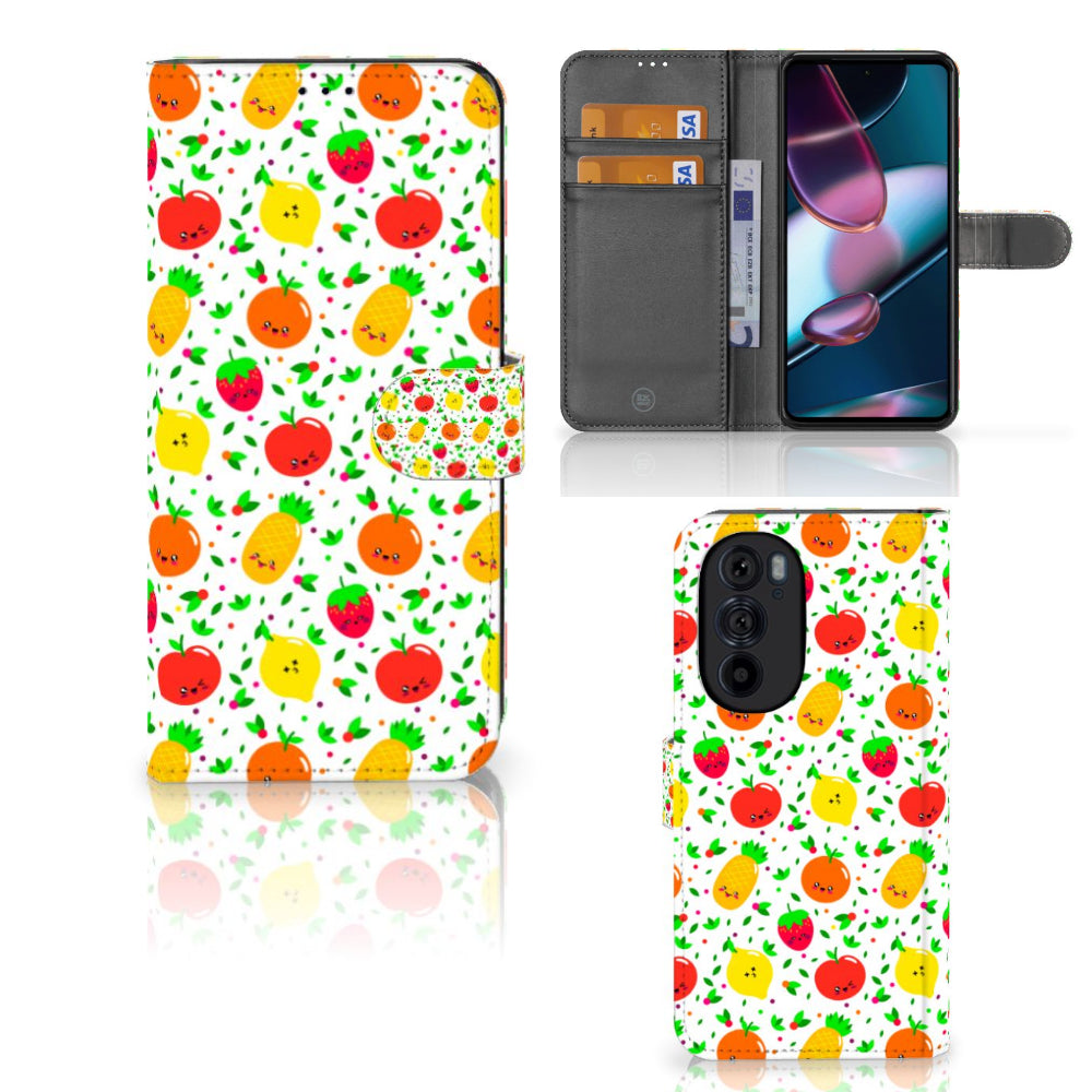 Motorola Edge 30 Pro Book Cover Fruits