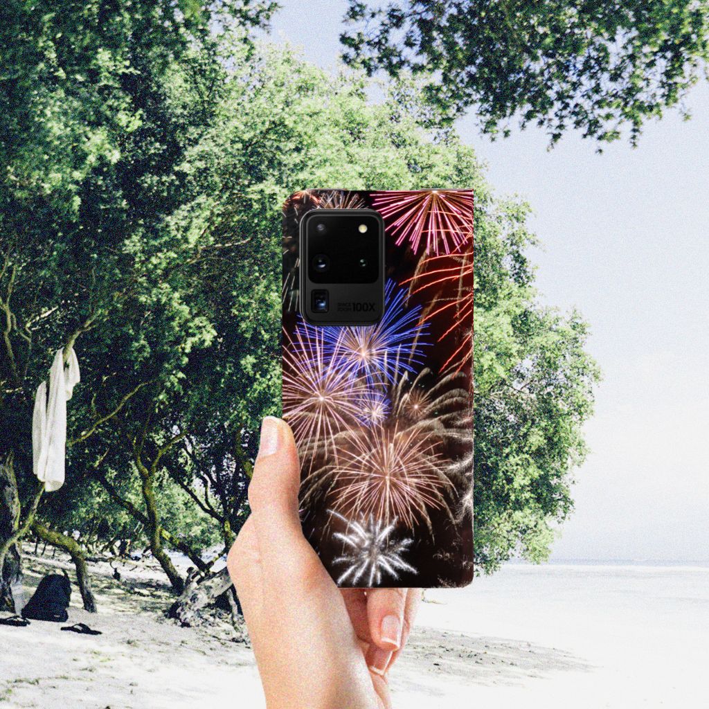 Samsung Galaxy S20 Ultra Hippe Standcase Vuurwerk - B2C Telecom