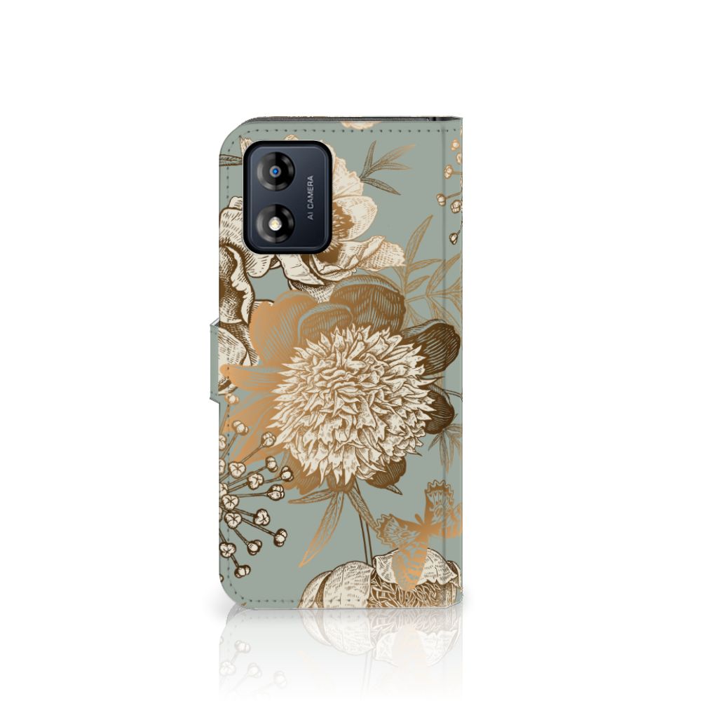 Hoesje voor Motorola Moto E13 4G Vintage Bird Flowers