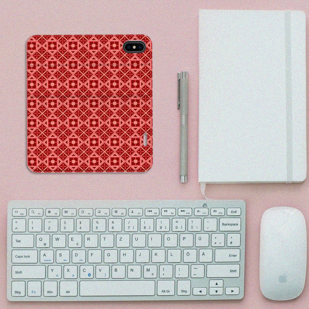 Apple iPhone X | Xs Hoesje met Magneet Batik Rood