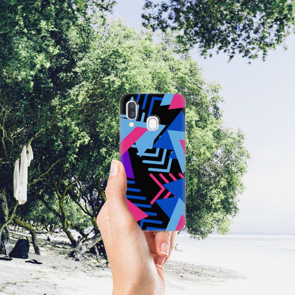 Samsung Galaxy A40 TPU Hoesje Funky Triangle