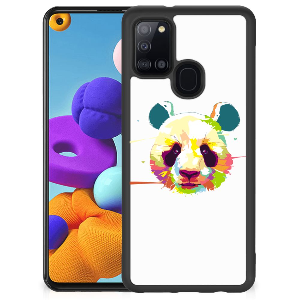 Samsung Galaxy A21s Bumper Hoesje Panda Color