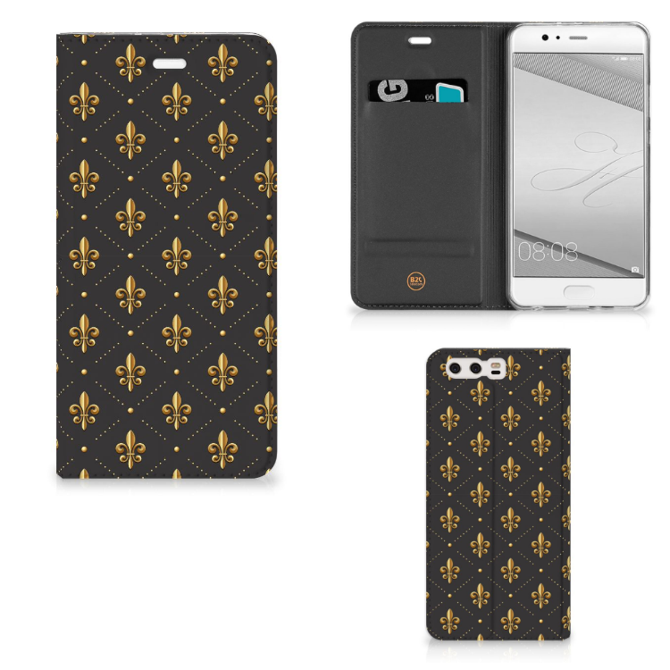 Huawei P10 Plus Hoesje met Magneet Franse Lelie