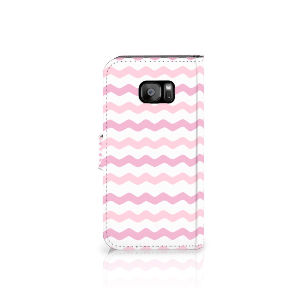 Samsung Galaxy S7 Edge Telefoon Hoesje Waves Roze