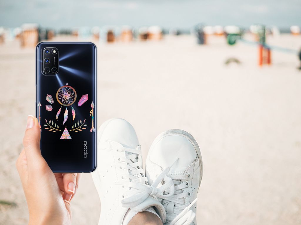 OPPO A52 | A72 Telefoonhoesje met Naam Boho Dreamcatcher B2C Telecom