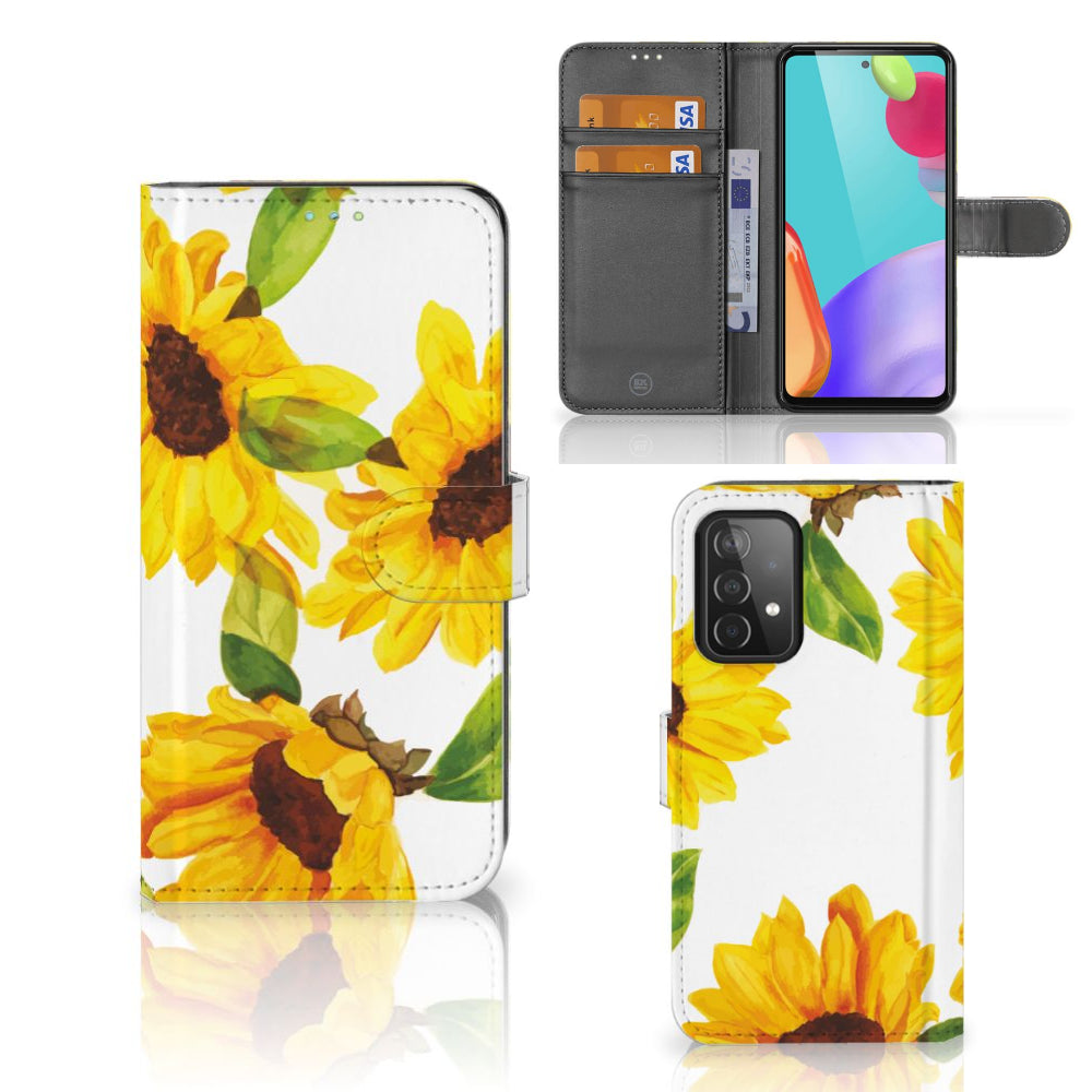 Hoesje voor Samsung Galaxy A52 Zonnebloemen