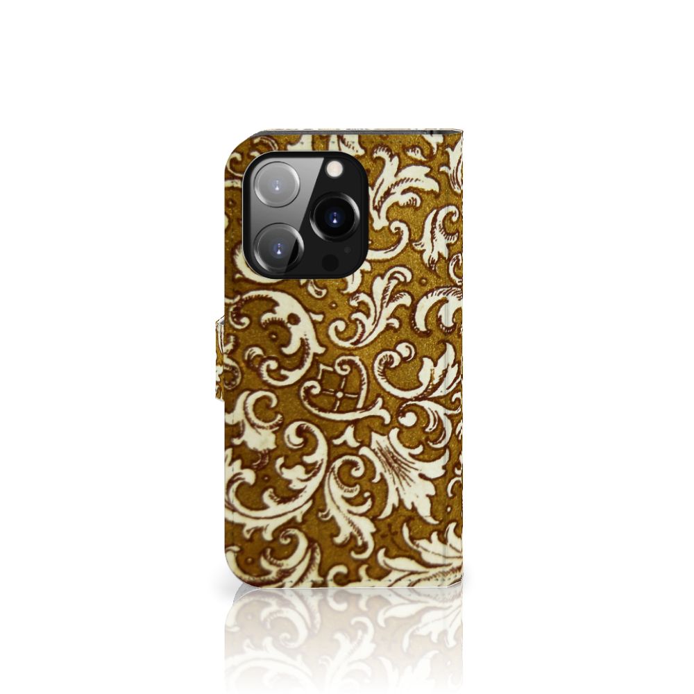 Wallet Case iPhone 14 Pro Barok Goud