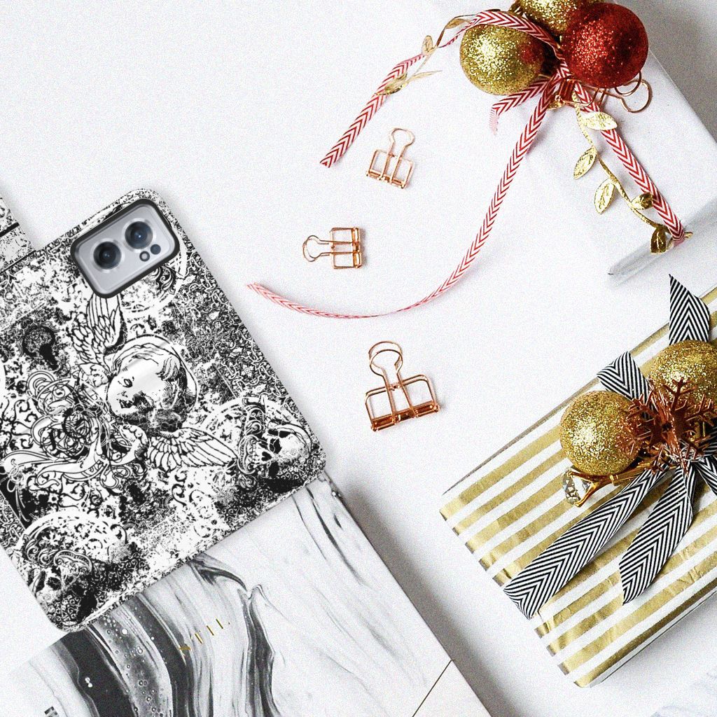 Telefoonhoesje met Naam OnePlus Nord CE 2 Skulls Angel