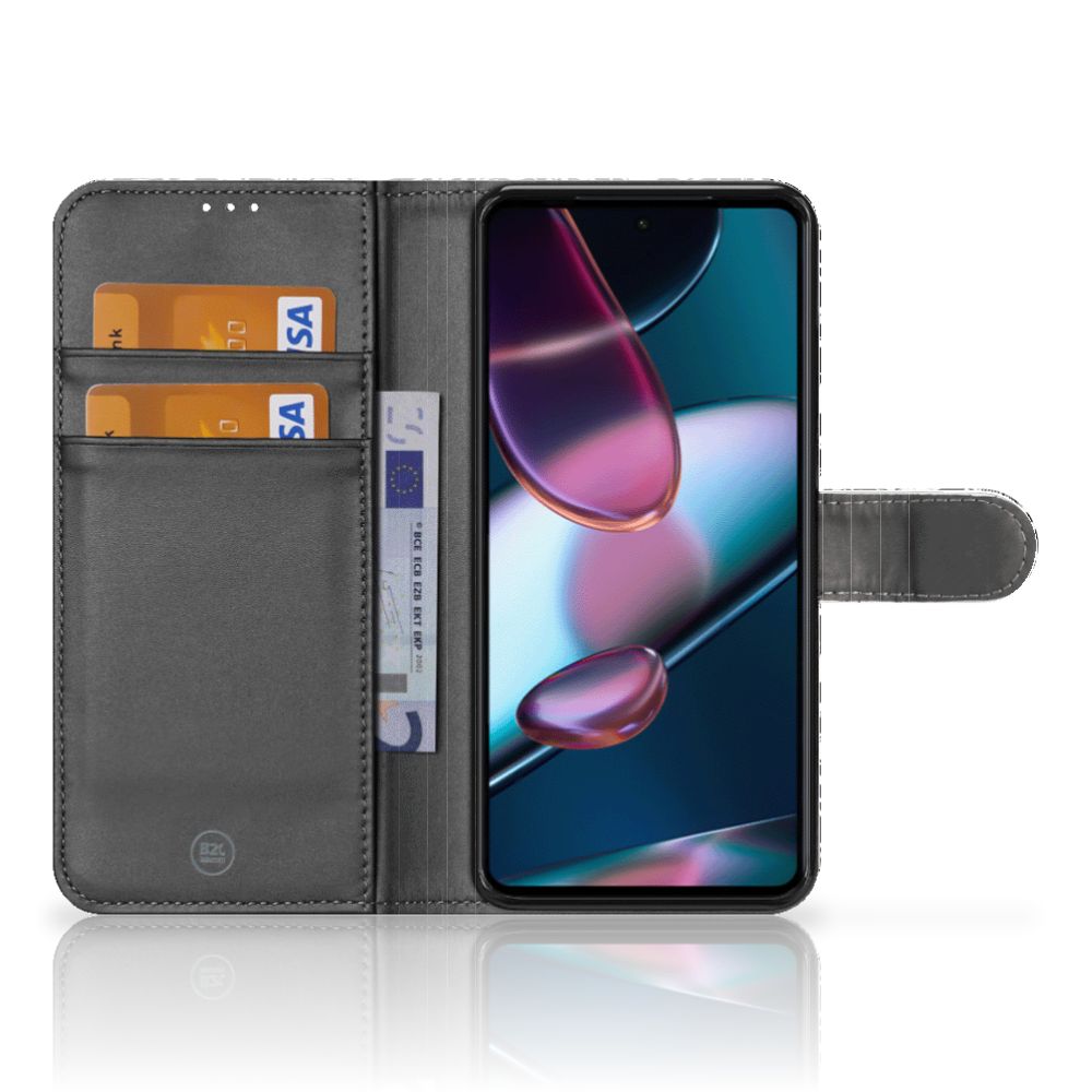 Motorola Edge 30 Pro Hoesje Black Flowers